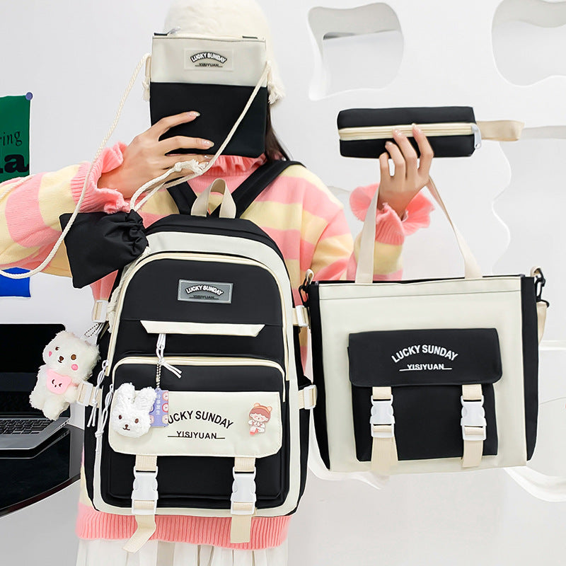 Charming Unique Female Fresh Simple Set Backpacks