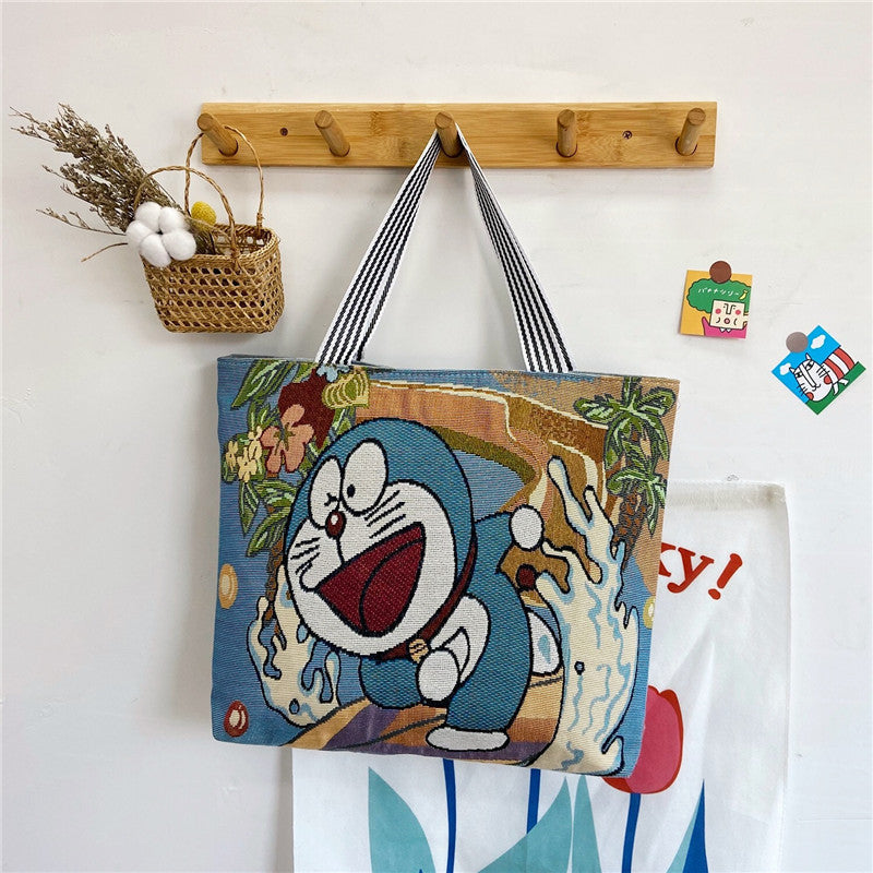 Cartoon Embroidered Leisure Big Owl Embroidery Bags