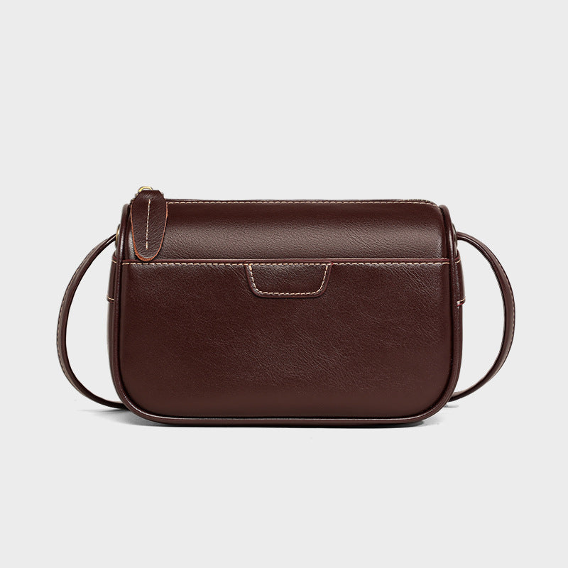 Women's Genuine Leather Versatile High-grade Retro Commuter Women's Messenger Bag