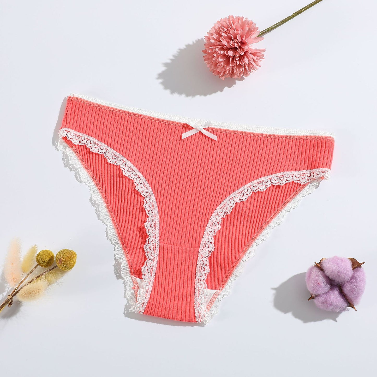 Women's Thread Briefs Solid Color Low Waist Panties