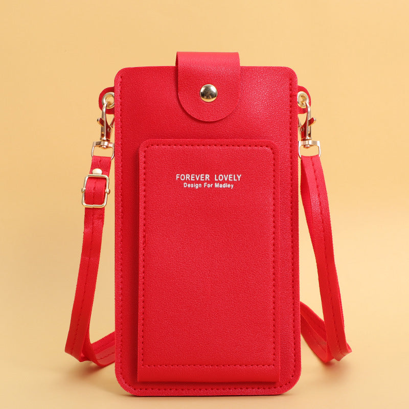 Women's Solid Color Fashion Simple License Phone Bags