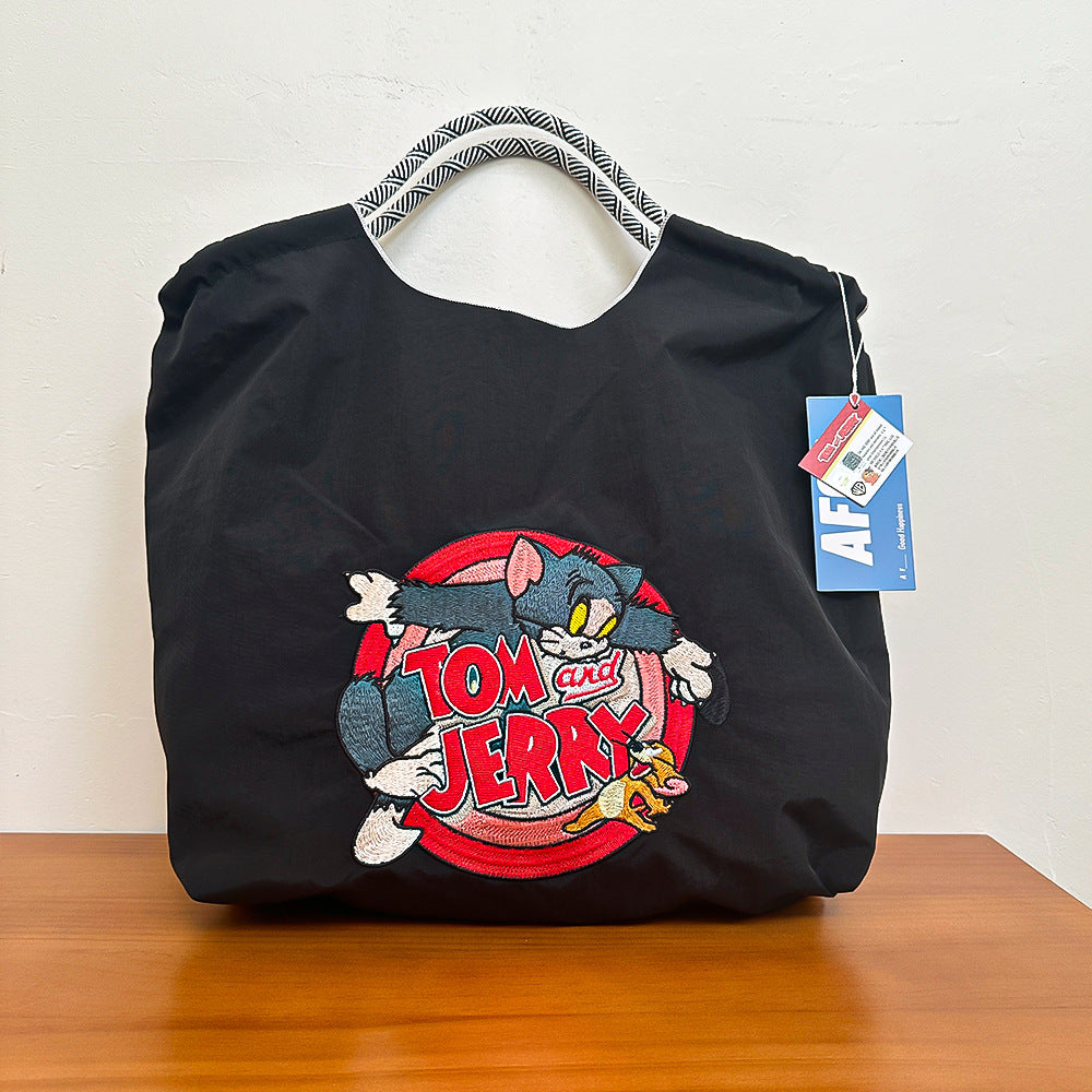 Authorized Embroidered Shopping Female Cartoon Fashion Portable Shoulder Bags