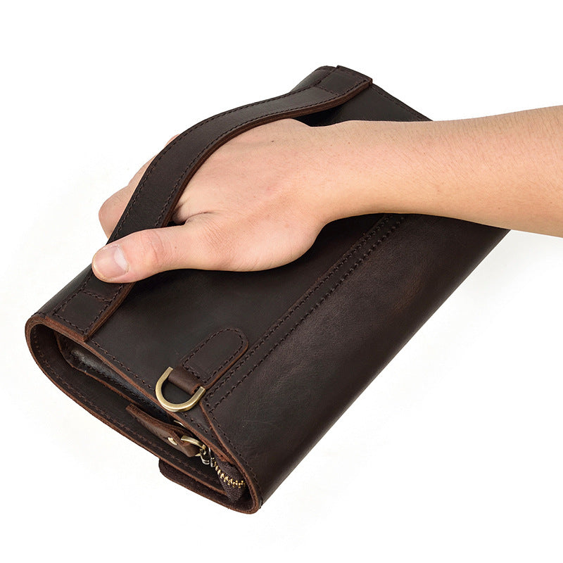Large Capacity Vintage First Layer Cowhide Men's Wallet