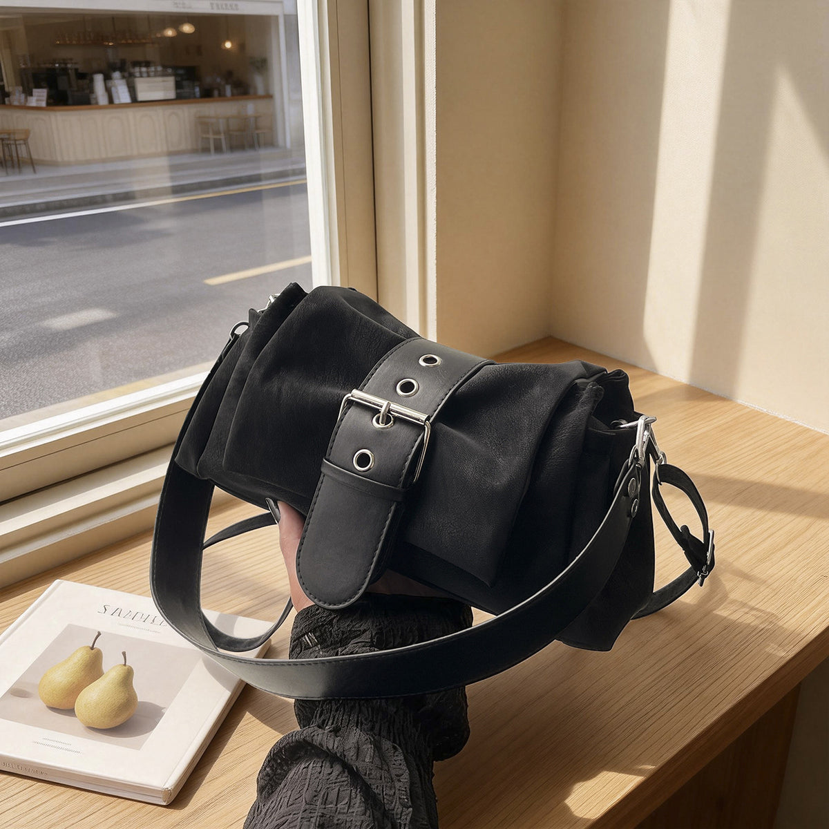 Women's Deerskin Veet Vintage Commuter Personality Trendy Women's Shoulder Bag