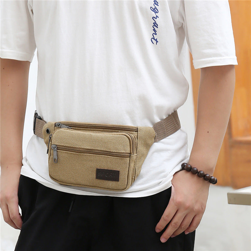 Women's & Men's & For Canvas Fashion Large Capacity Stall Construction Site Work Men's Waist Packs