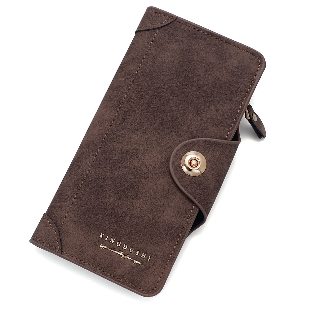 Men's Multifunctional Long Stitching Style Clutch Magnetic Snap Men's Wallets