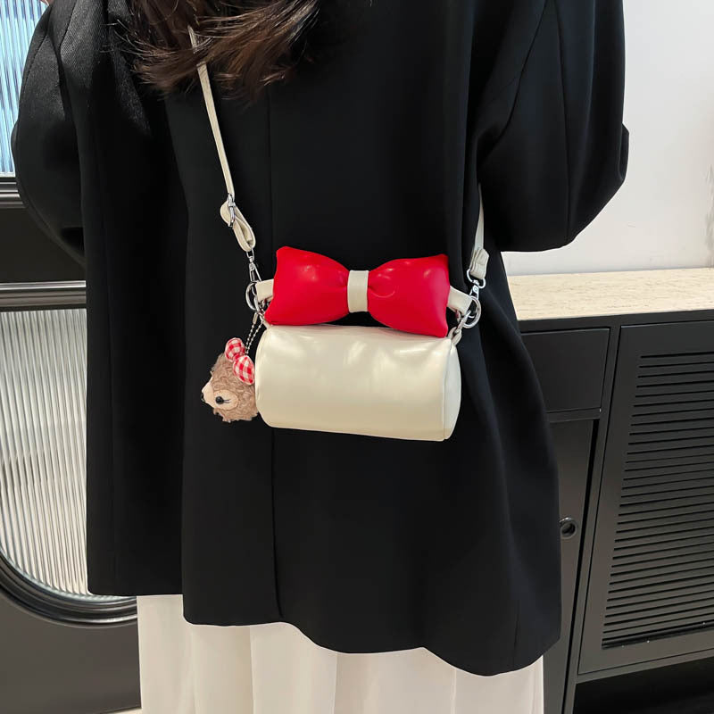 Women's Spring Korean Texture Fashion Bow Western Style Large Capacity Women's Shoulder Bag