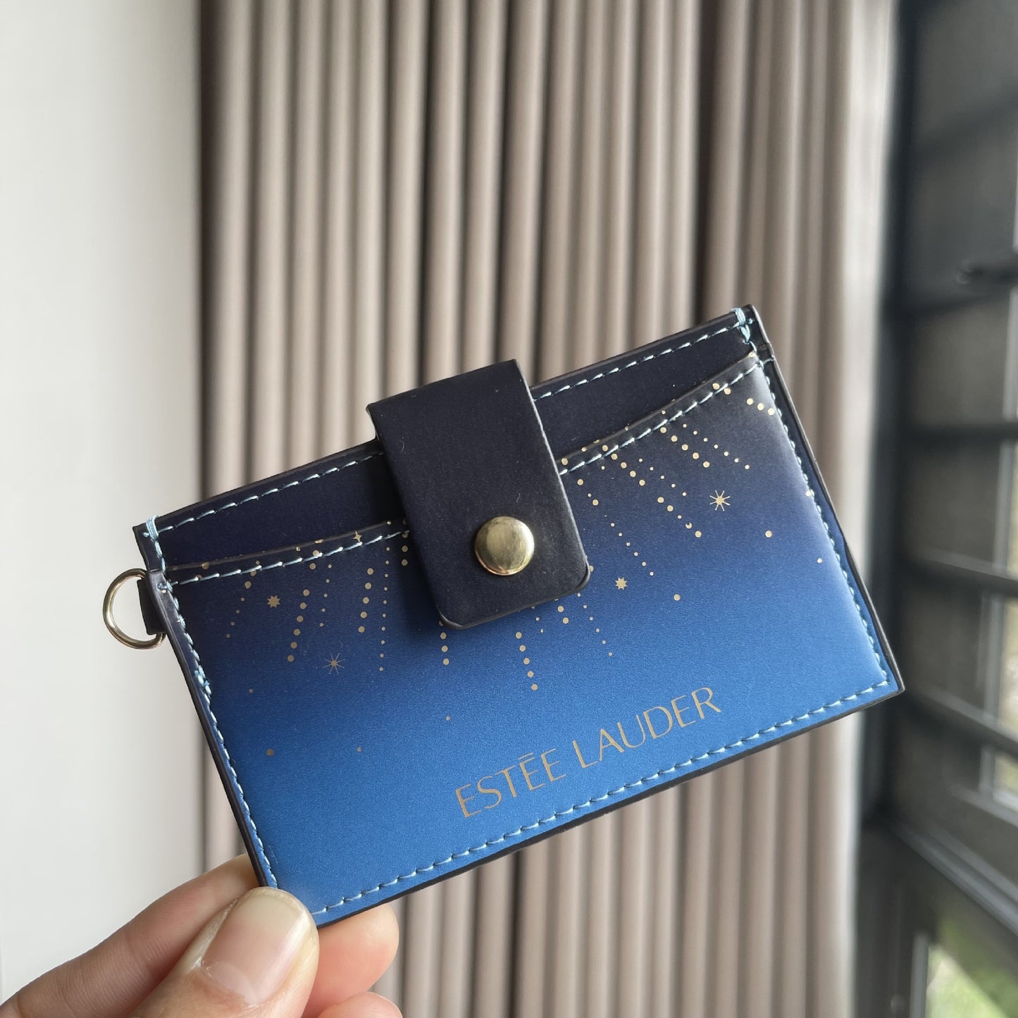 Original Order Good-looking Gradient Blue Starry Sky Document Card Holder