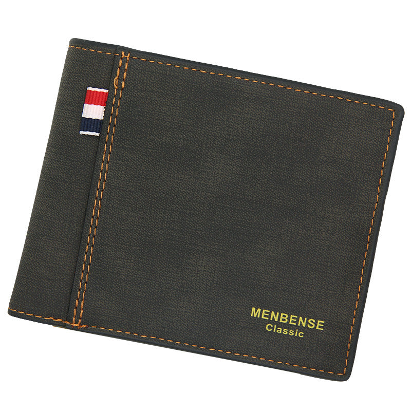 Men's Short Simple Business Multiple Slots Zipper Bags