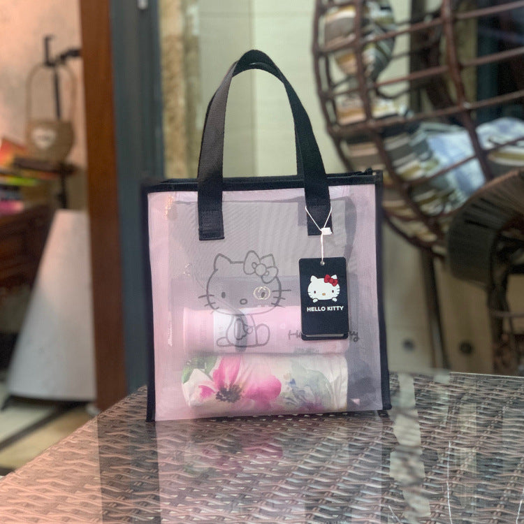 Classic New Mesh Portable Wash Mummy Cosmetic Bags