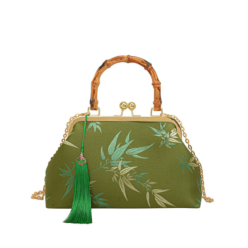 Chinese Style Clutch Elegant Retro Bamboo Handbags