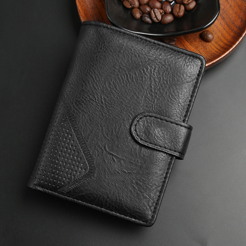 Men's Retro Business Short Passport Portable Men's Wallet