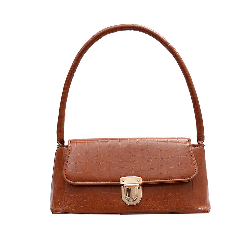 Women's Trendy Korean Style Stone Pattern Portable Shoulder Bags
