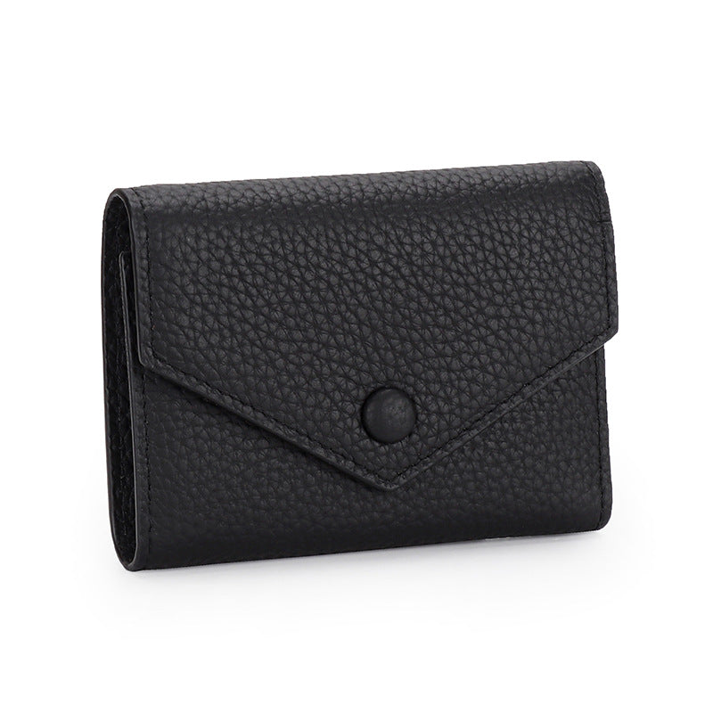 Women's Soft Cowhide Genuine Leather Short Cute Girly Ladies Wallet
