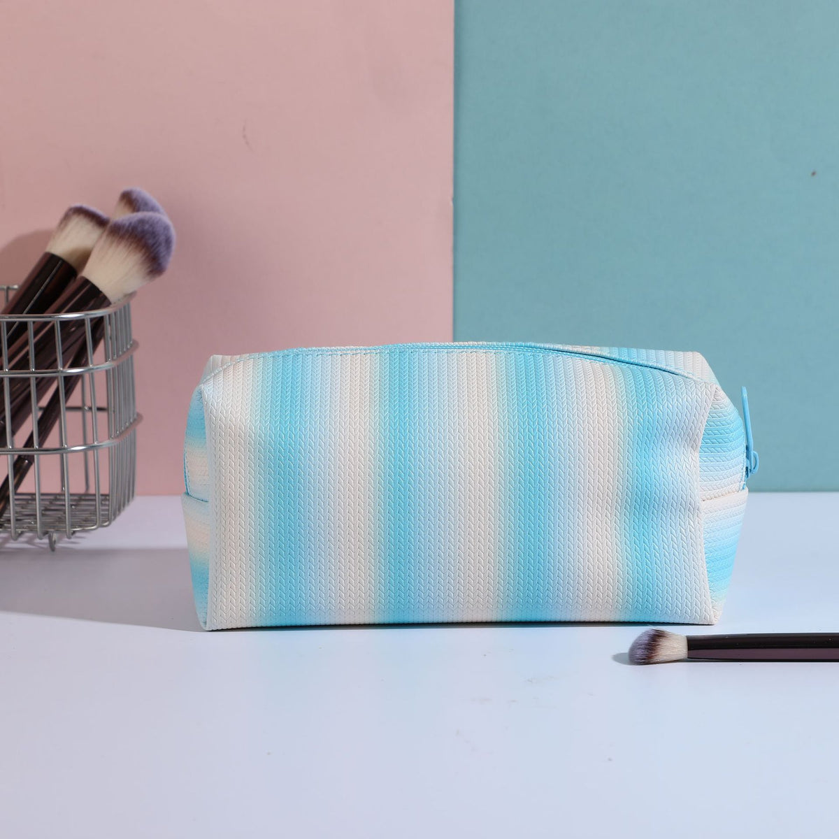 Transparent Striped Rainbow Portable Storage Wash Bags