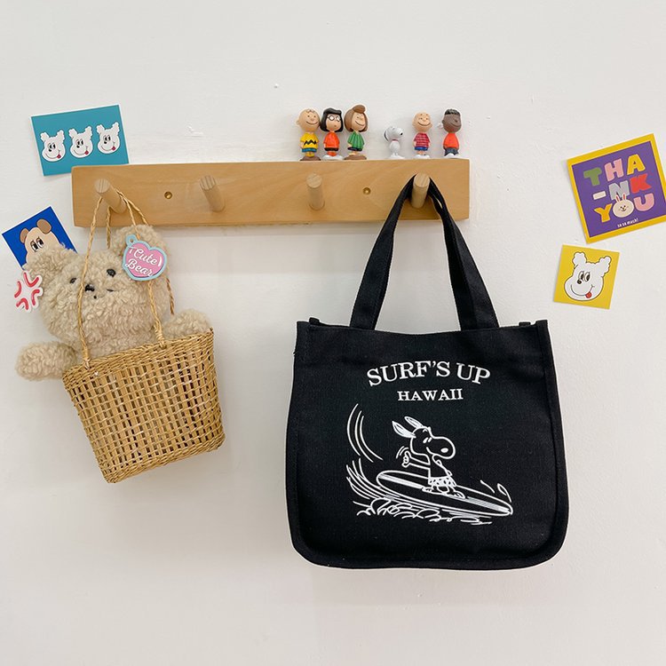Snoopy Canvas Portable Fashion Mummy Large Handbags