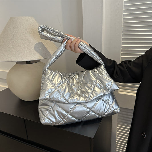 Women's Cloud Pleated Cool Large Capacity Cotton Shoulder Bags