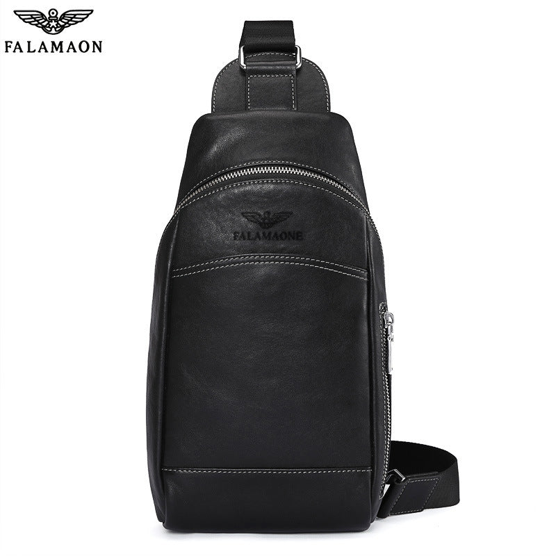 Men's Fl Leather Fashion Business First Layer Men's Chest Bags