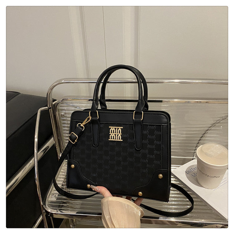 Elegant Mother Daughter Retro Large Capacity Trendy Beautiful Stitching Women's Shoulder Bag