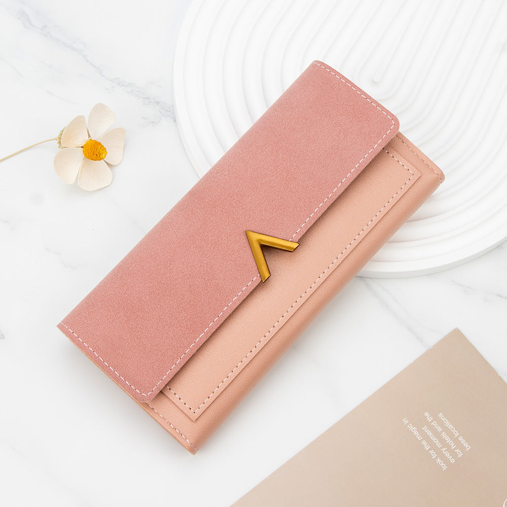 Women's Korean Long Word Three-fold Change Ladies Wallet
