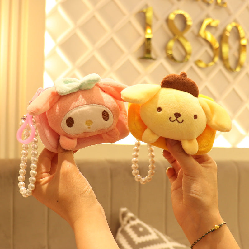 Women's Cute Creative Plush Change Packet Hanging Coin Purses
