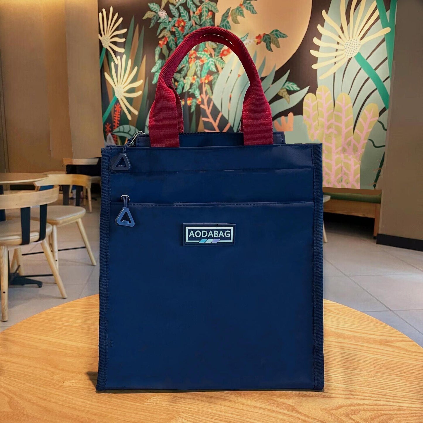 Umbrella Cloth Mummy Simple Large Capacity Zipper Lunch Handbags