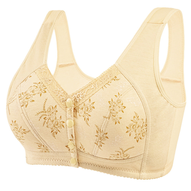 Front Buckle Vest Floral Lace Mother Everyday Bras