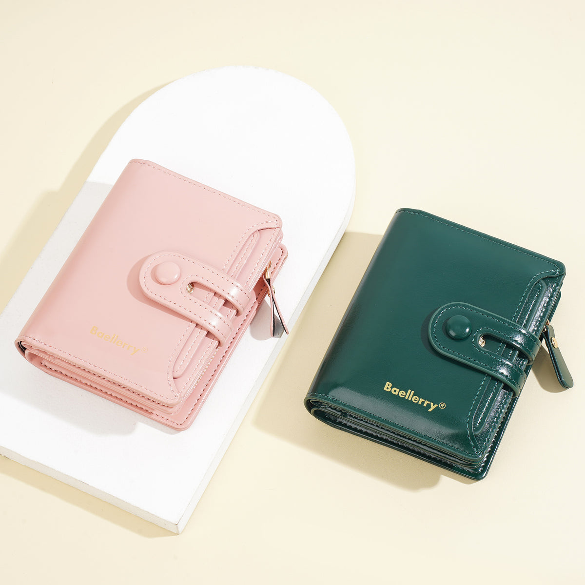 Women's High Sense Integrated Short Oil Wax Ladies Wallet