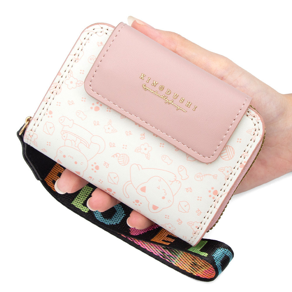 Women's Korean Fresh Kitten Expanding Bank Storage Wrist Buckle