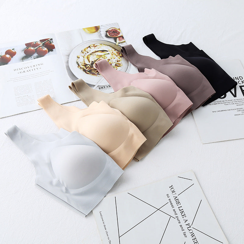 Women's Wireless Underwear Breathable Traceless One-piece Sleep Thin Big Bras