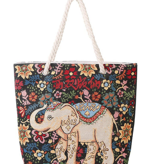 Women's Style Medium Canvas Large Double Sided Shoulder Bags
