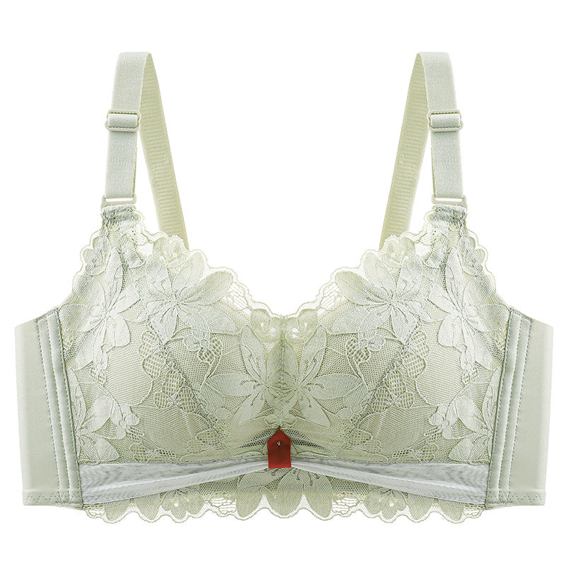 Women's Gathering Top Support Thickened Breathable Wireless Lingerie Sets