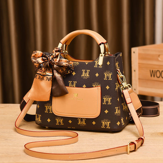 Women's Commuting Retro Alphabet Versatile Large Capacity Crossbody Bags