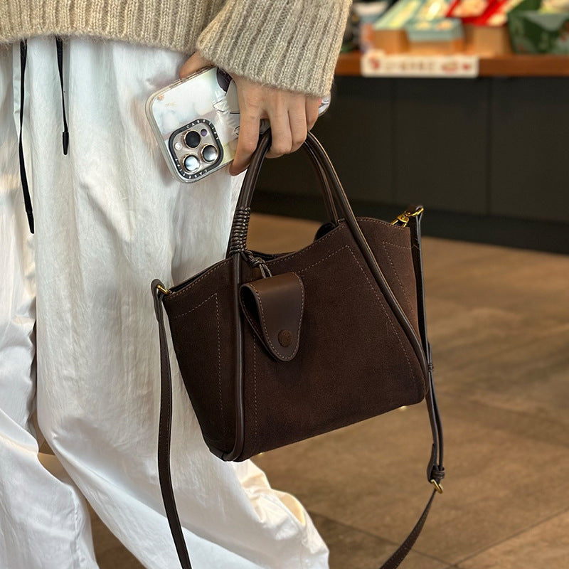 Women's High-grade Genuine Leather Fashion Vegetable Basket Bags