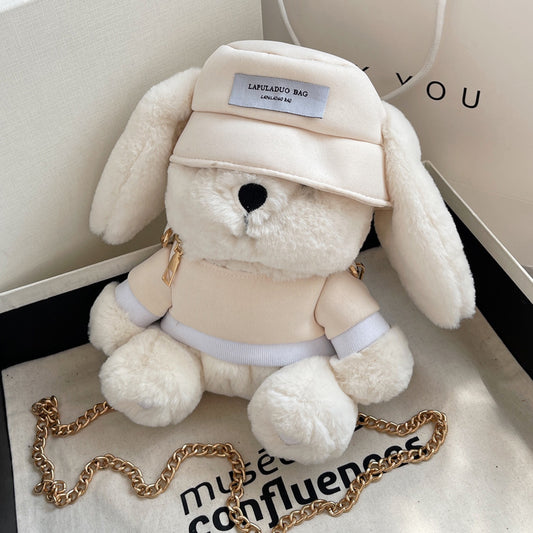 Women's Cute Rabbit Ears Plush Furry Trendy Crossbody Bags