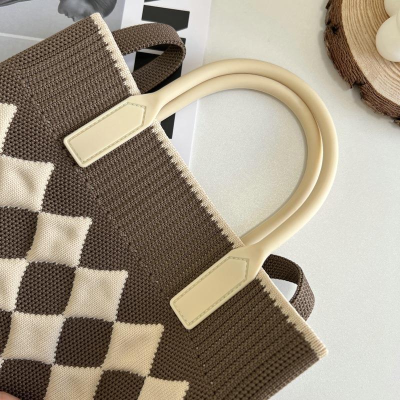 High Quality Mobile Cute Knitting Plaid Handbags