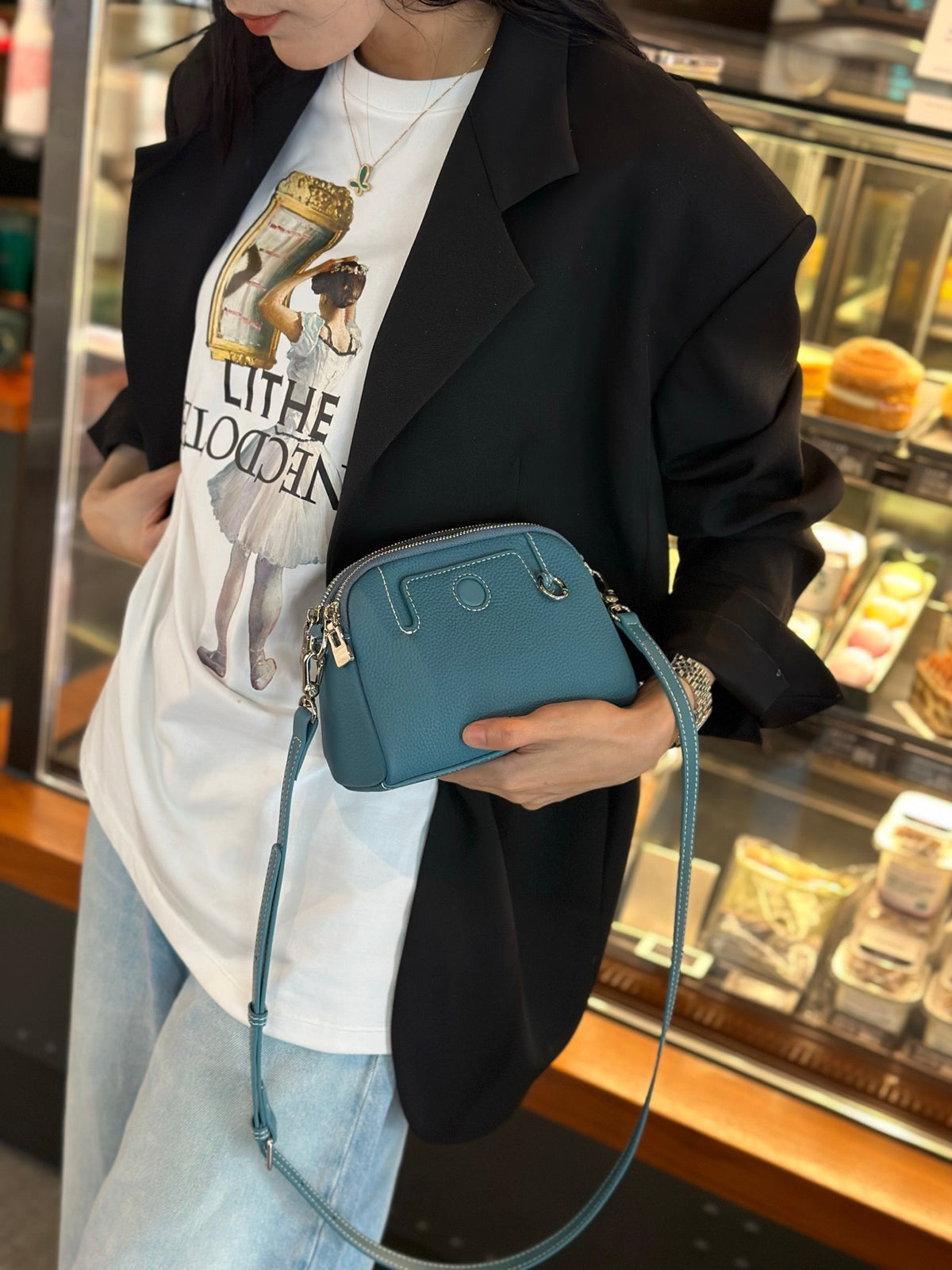 Women's Change Mahjong First Layer Cowhide Single Women's Messenger Bag