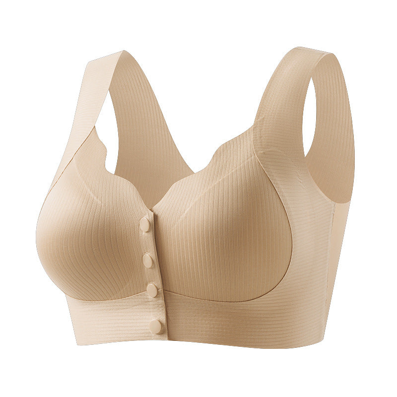 Women's Mother's Front Buckle Lifting Traceless Underwear Everyday Bras