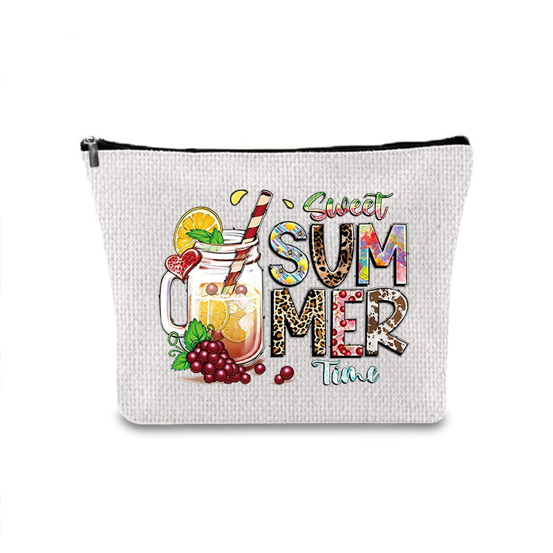 Printing Buggy Large Capacity Simple Zipper Makeup Bag