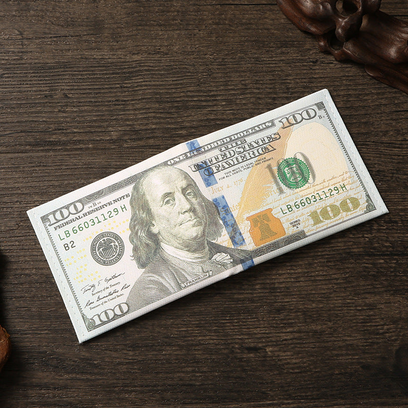 Men's Creative Dollar Printing Various Countries Pattern Men's Wallet
