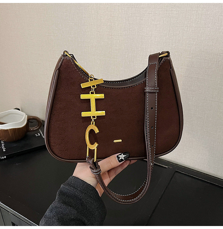 Women's Texture Frosted Chain Underarm Spring Fashion Commuter Women's Messenger Bag