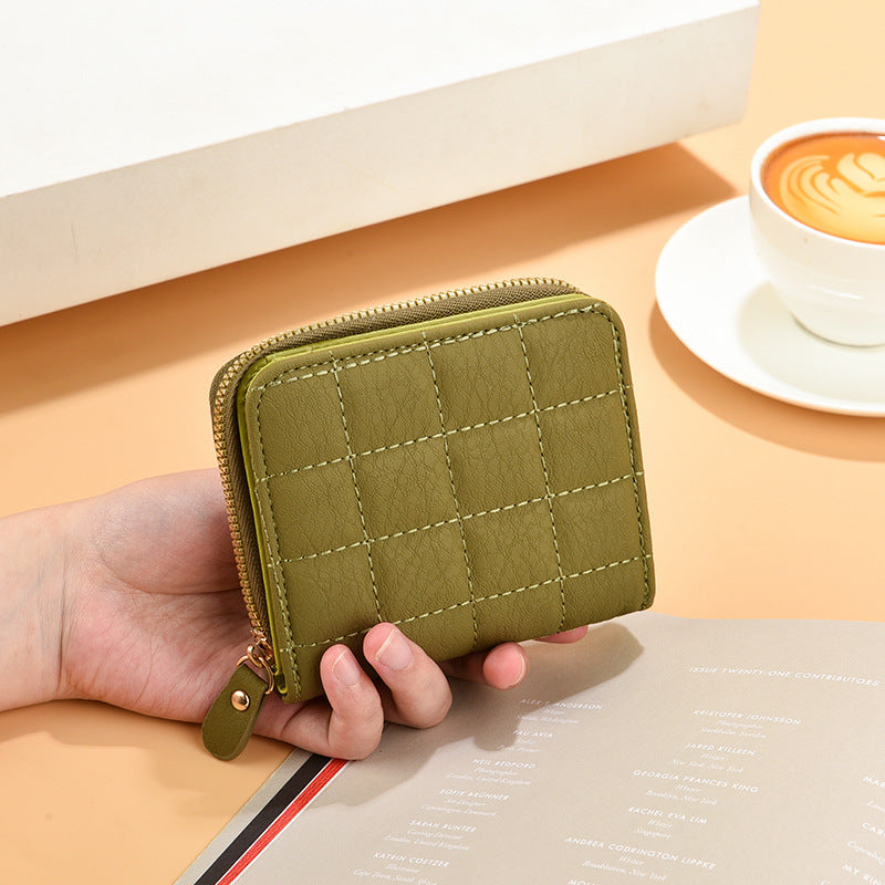 Women's Spring Female Korean Style Simple Short Zipper Ladies Wallet