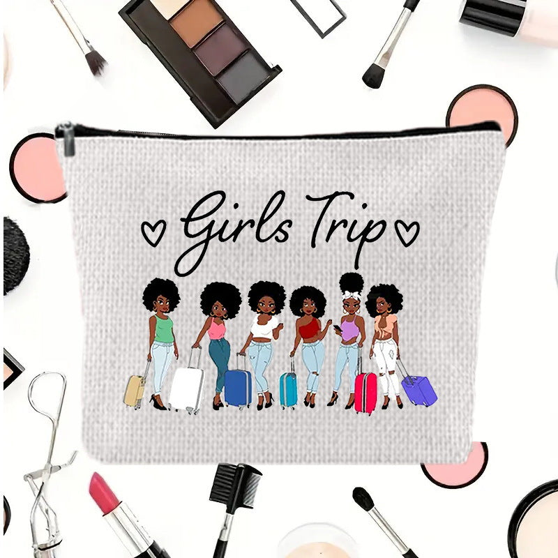 Printing Buggy Large Capacity Simple Zipper Makeup Bag
