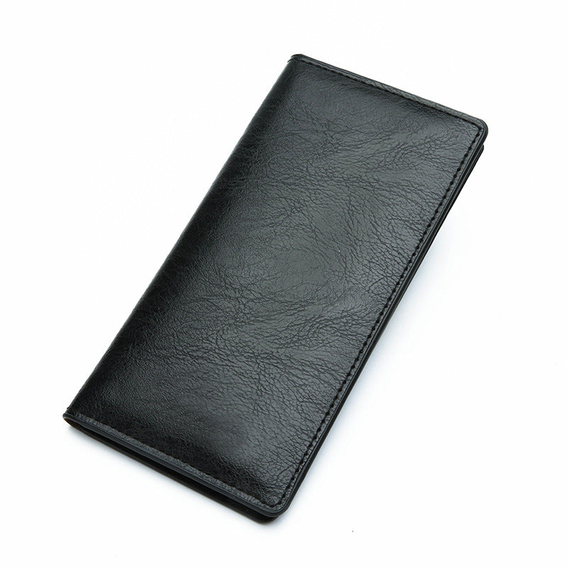 Men's Fashion Green Simple Long Open Multiple Men's Wallets