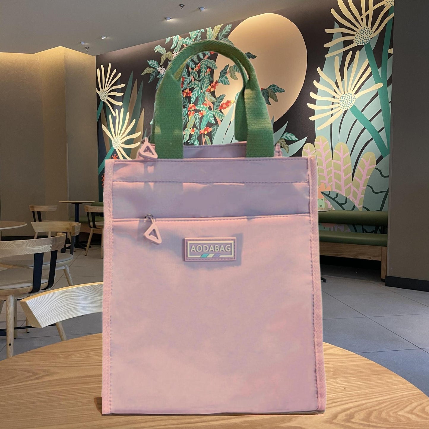 Umbrella Cloth Mummy Simple Large Capacity Zipper Lunch Handbags