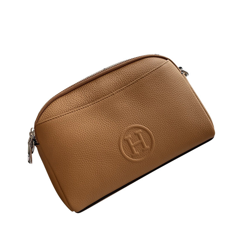 Women's Mobile Summer First Layer Cowhide Large Capacity Soft Leather Women's Messenger Bag
