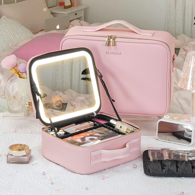 Large Capacity Skin Care Cosmetics Storage Box Portable With Makeup Bag
