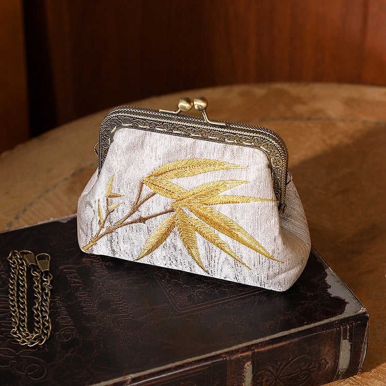 Maple Leaf Ancient Style Cheongsam Banquet Mother's Day Handbags