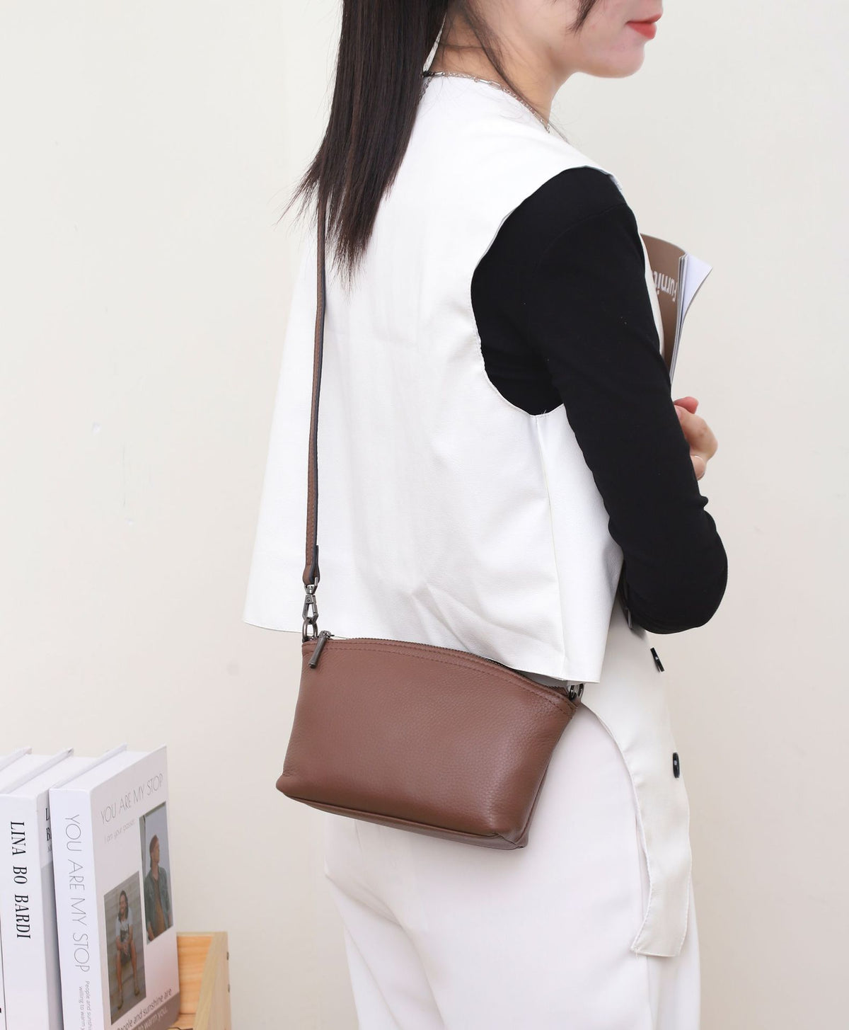 Layer Cowhide Fashion Practical Soft Leather Solid Women's Shoulder Bag