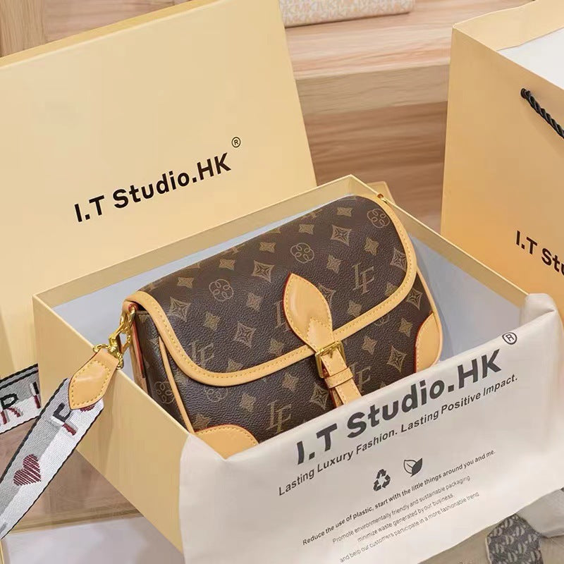Women's Gift Genuine Leather Presbyopic Baguette High Sense Niche Bags